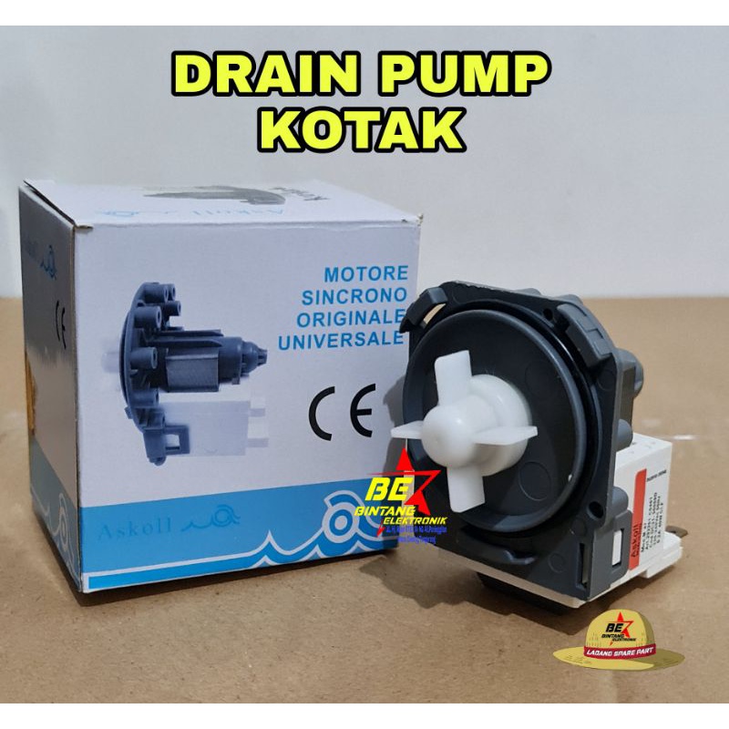 MOTOR DRAIN PUMP MESIN CUCI PUTAR DRAIN PUMP Front Loading KOTAK ASKOLL