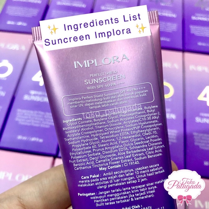 [BISA COD] Implora Perfect Shield Sunscreen SPF 40 PA++++ - Sunscreen Implora - Perfect Shield Implora - Implora Sunscreen