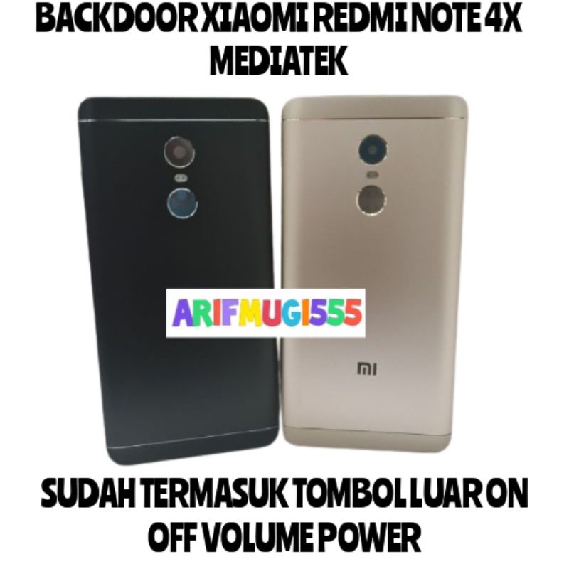 BACKDOOR BACK COVER BACK CASING KESING XIAOMI REDMI NOTE 4 MEDIATEK TUTUP BELAKANG ORI