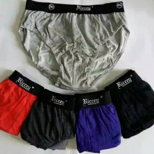 Celana dalam pria karet boxer riccey / uk M L XL