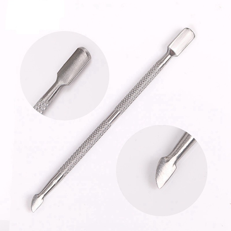 1pc Alat Pembersih Kutikula Bahan Stainless Steel Untuk Manicure