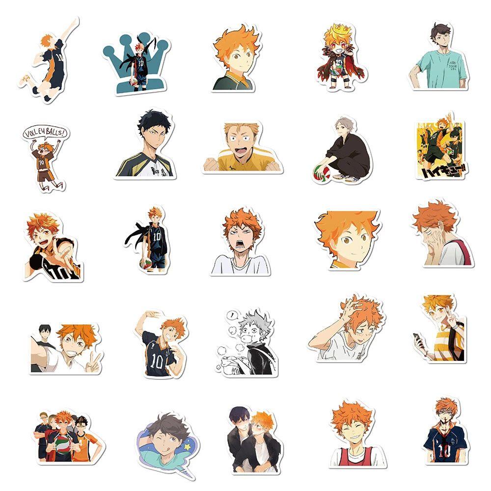 Agustina Haikyuu Hinata Shoyo Bagasi Laptop Perekat Diri Alat Tulis Stiker Kartun Graffiti Stiker