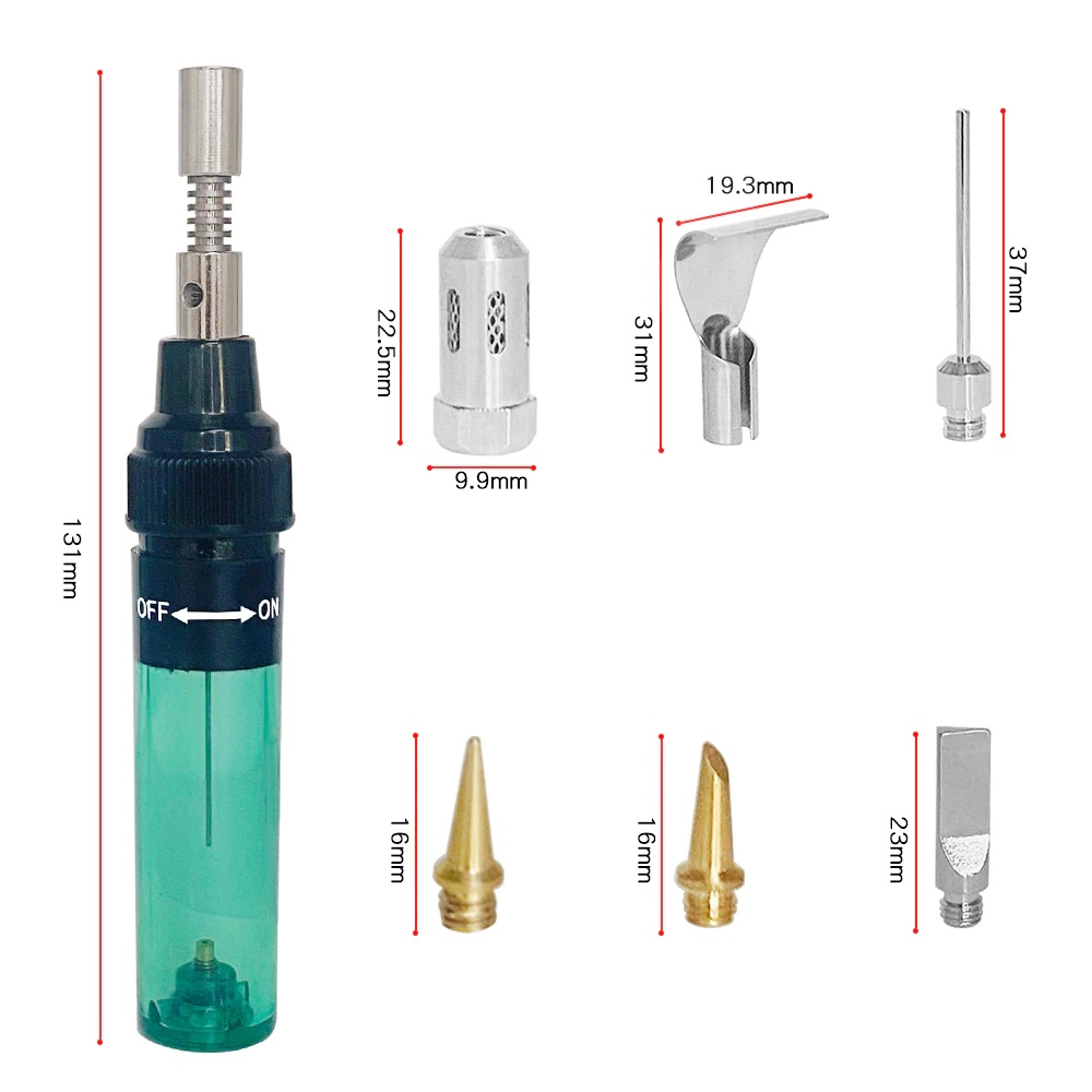 LEFAVOR Solder Gas Butane Portable Iron Pen - HT-F01 - Multi-Color