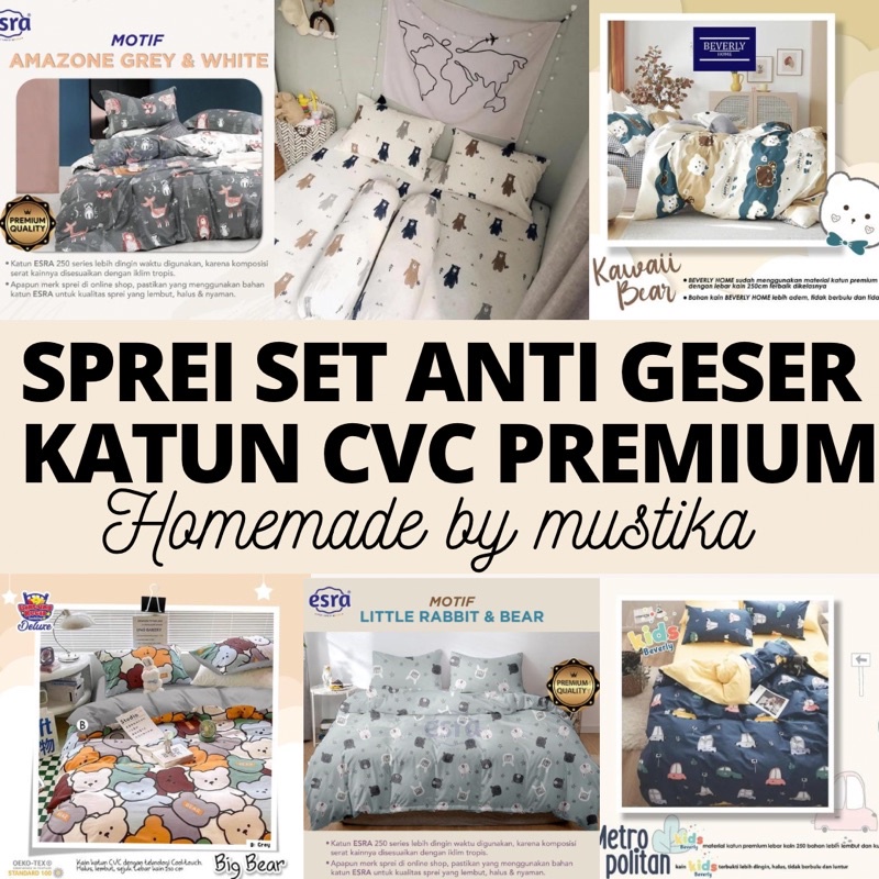 MUSTIKA - SPREI ANTI GESER | SPREI KATUN | SPREI HOMEMADE | SPREI | SEPREI | SEPRAI | SEPREI HOMEMADE | SPREI 180x200 | SPREI 160x200 | SPREI 120x200