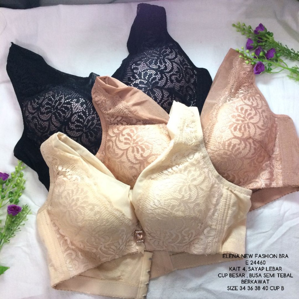 Elena Fashion Bra E 24460 Cup B Besar - Size 34B-40B - Bra Cup B Busa Tebal Kawat Kualitas Terbaik E