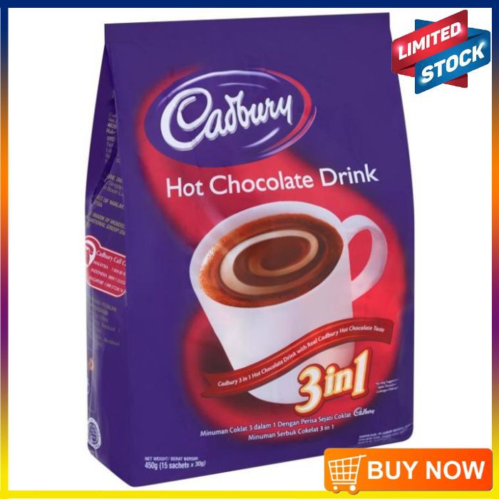 

Cadbury 3 In 1 Hot Chocolate Drink 30gr x 15