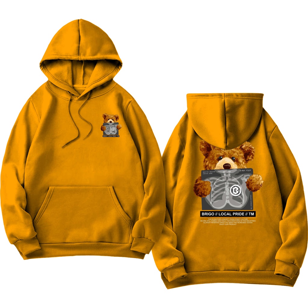 Sweater Hoodie BRIGO Bear Sick Sablon DTF Fleece Cotton II BRIGO Jumper Hoodie Bear Sick II M-XXL (Pria &amp; Wanita) Free stiker&amp;Gantungan Kunci