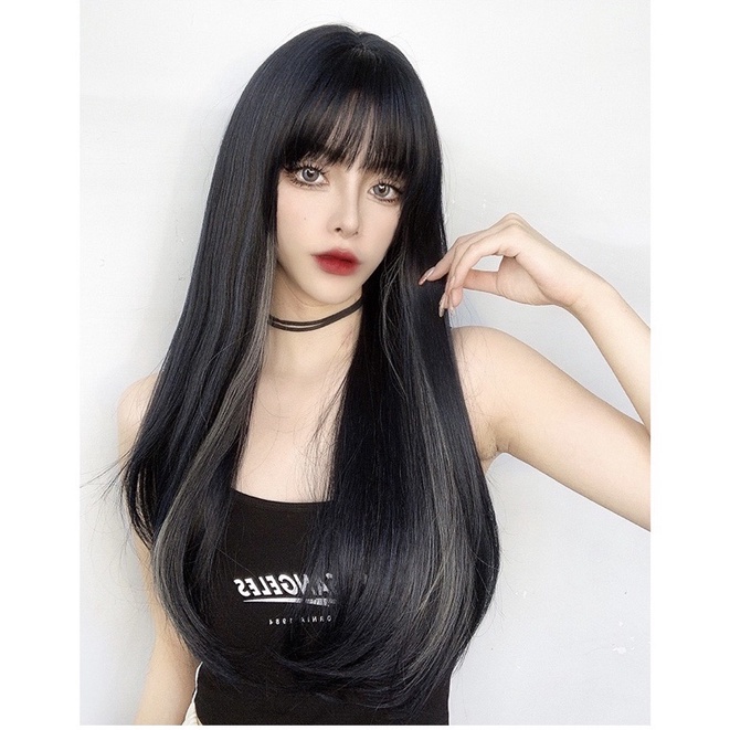 T51A full wig korean long blow highlight 65 cm