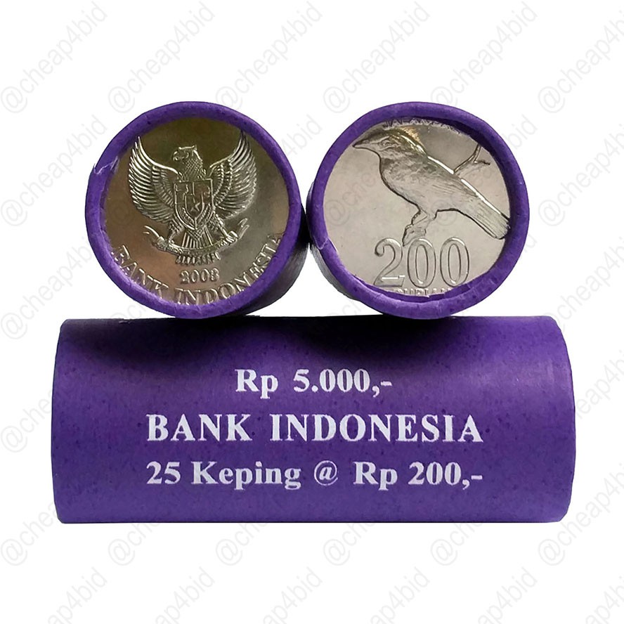KOIN 200 RUPIAH 2003 - 1 ROLL / ROL - 25 KEPING