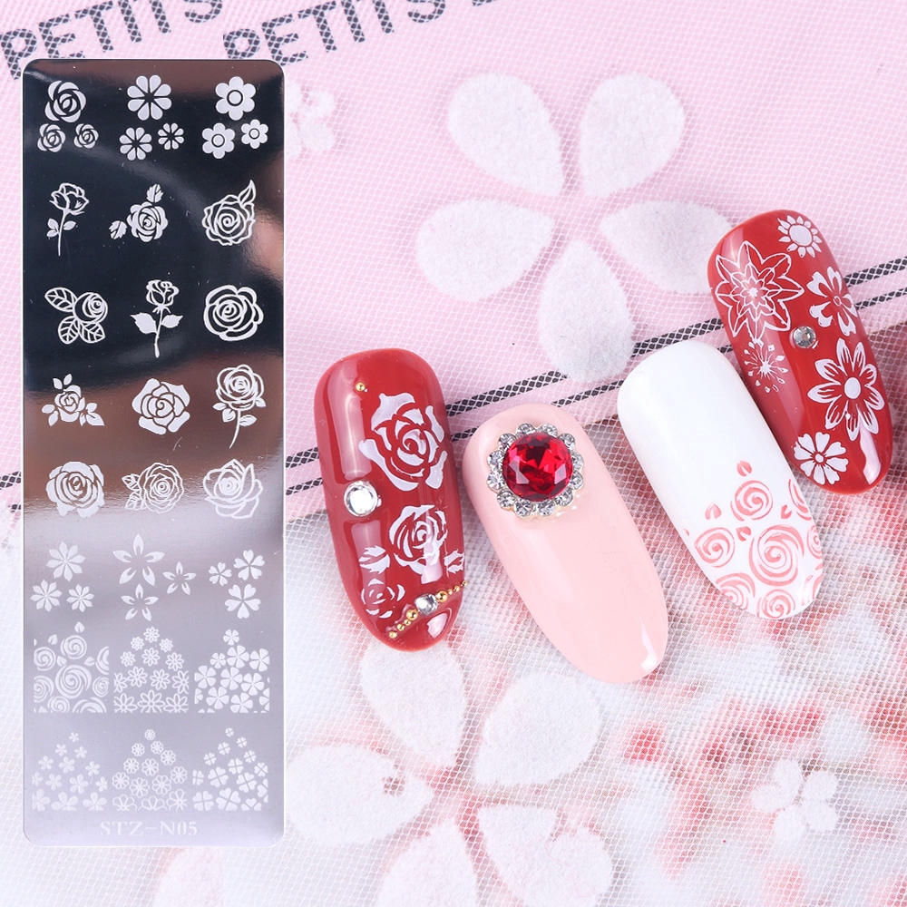 Diy Nail Print Art Piring Transparan Hewan Nail Stamping Daun Bunga Butterfly Nail Stamp Dengan Scraper Stamping Stamper Plate