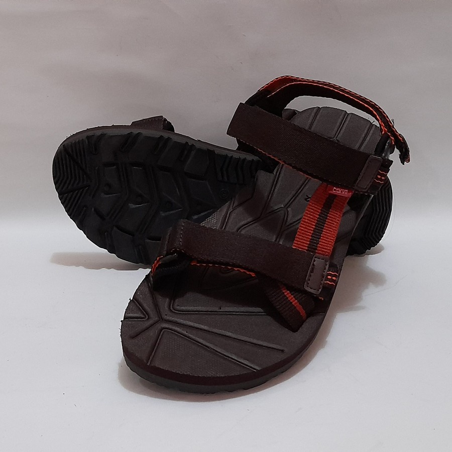 Sandal Gunung Pria S39-43 Carvil Ori Sendal Gunung Pria Redford-GM Brown