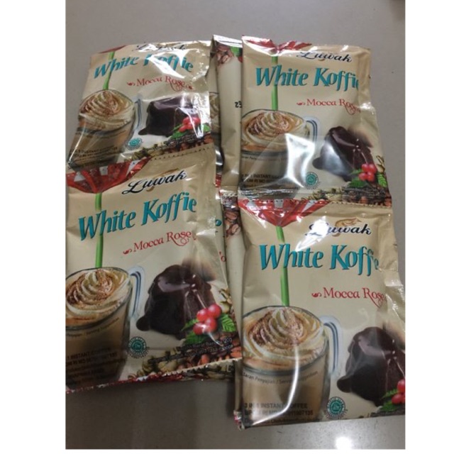 Luwak White Koffie Mocca Rose Instant Coffee Kopi Sachet