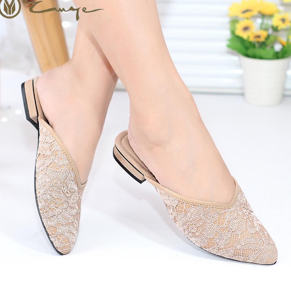 [PWD.19Au22g] Sandal Flat Shoes Jumbo Brukat 42-45 Wanita I Selop Pengantin Bigsize 42-45 Wanita Bru