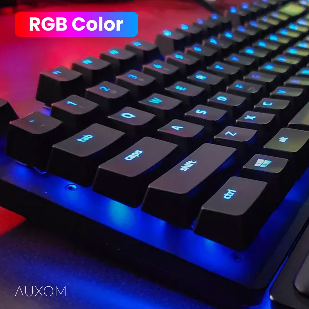 Paket Mechanical KeyboardMouse Gaming Set LED RGB Waterproof Keyboard For PC Laptop