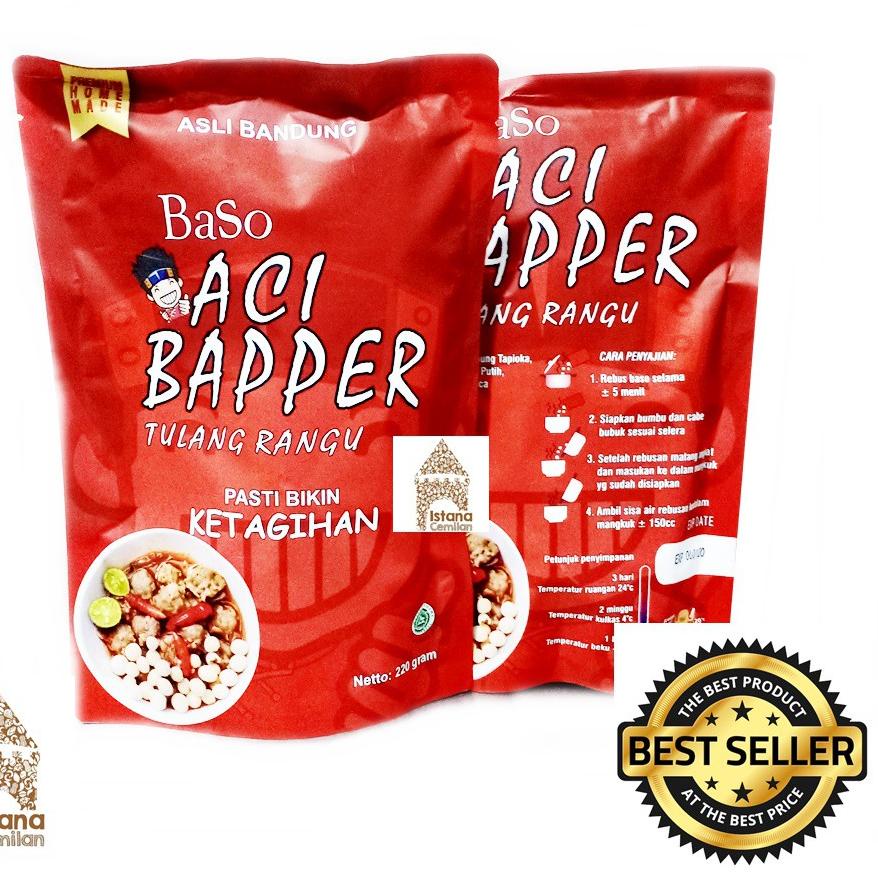 

✨SALE✨ PROMO ! Baso Aci Bapper Tulang Rangu 220 Gram Boci ( Original | Sambel Mercon ) termurah se indonesia
