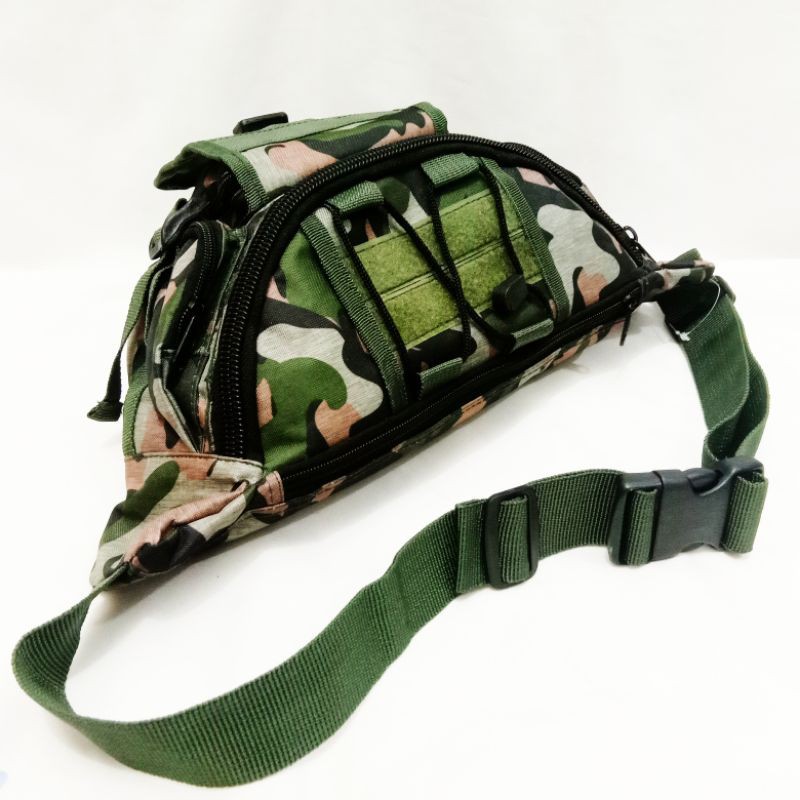 Tas Selempang pria / Waistbag Pria Tactical Army / Waistbag Loreng / Tas pinggang Tactical Army