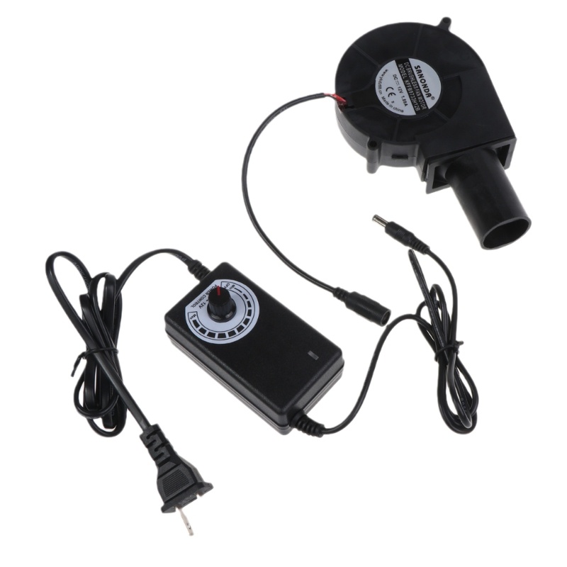 Zzz Kipas Blower BBQ 12V Dengan Pengatur Kecepatan Power Adapter Plug US