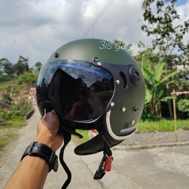 HELM BOGO PILOT ITALY RETRO FULL LEHER SNI PRIA WANITA DEWASA ORIGINAL PREMIUM