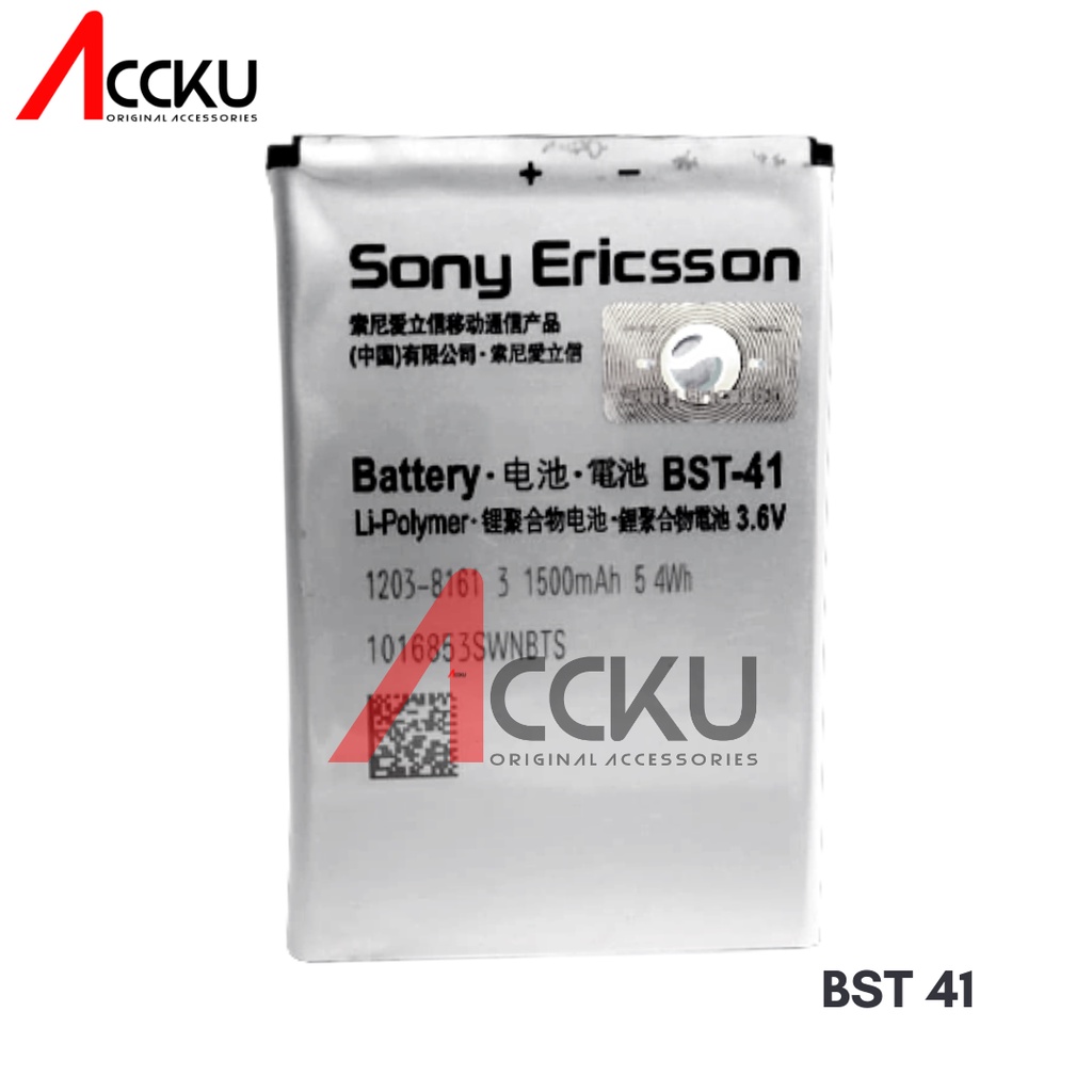 BATTERY SONY BATRE SONY ERICCSON BST41 BATTERY BATERAI SONY ERICCSON BST41 BST-41 ORIGINAL