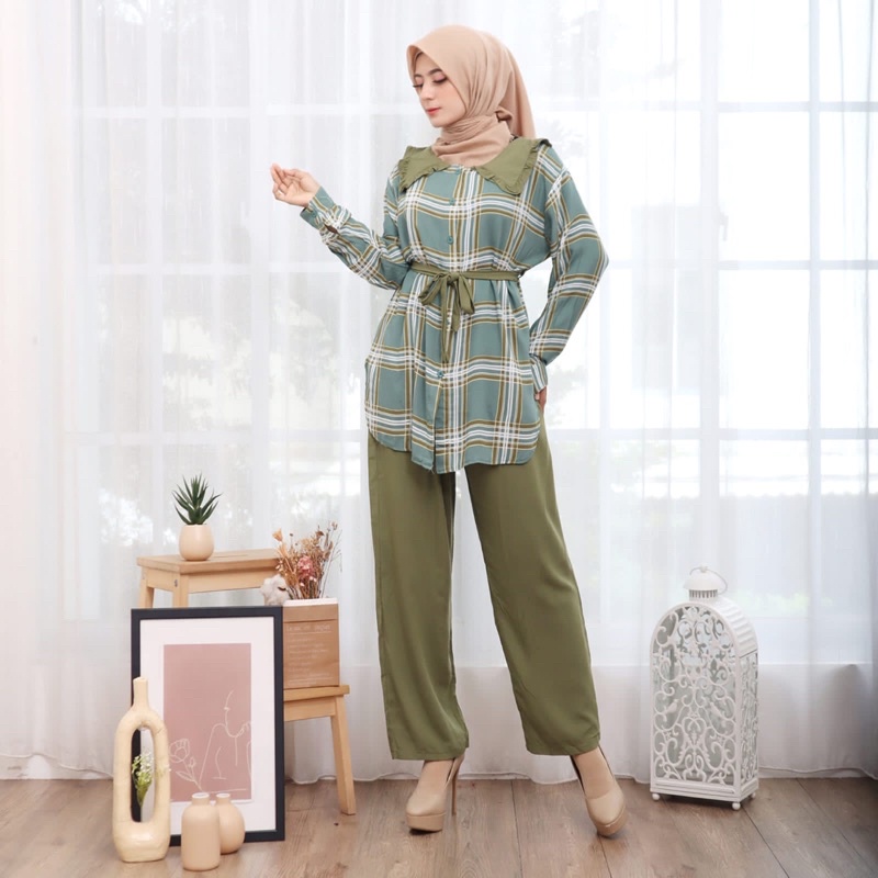 SETCEL RAYON SOMI STELAN ONE SET MOTIF JUMBO XXL BIGSIZE KANCING BUMIL RAYON DIAMOND ADEM HALUS