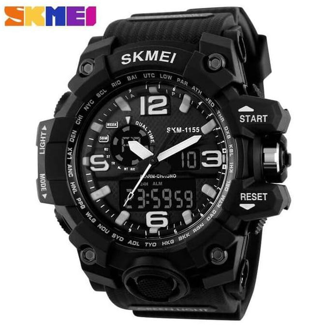 Jam Tangan LED Original SKMEI Model 1155 AD1155 - Hitam