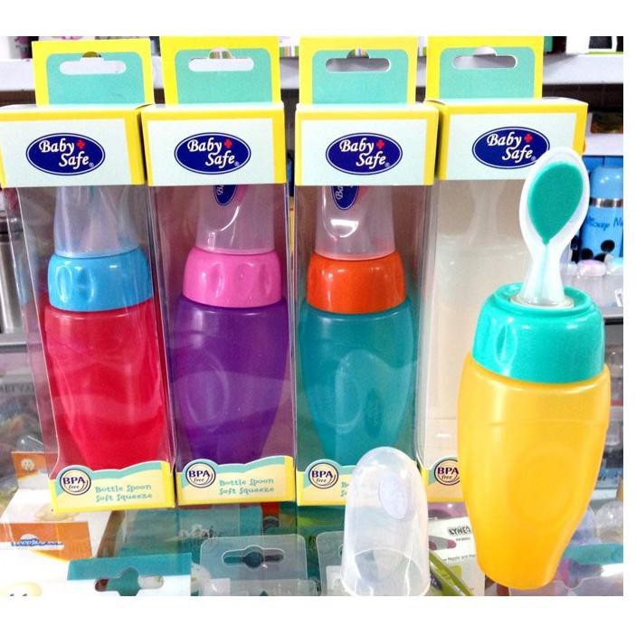 Baby Safe JP029 Botol Sendok Makan Bayi / Bottle Spoon Babysafe / Feeding Soft Feeder Easy Squeezy