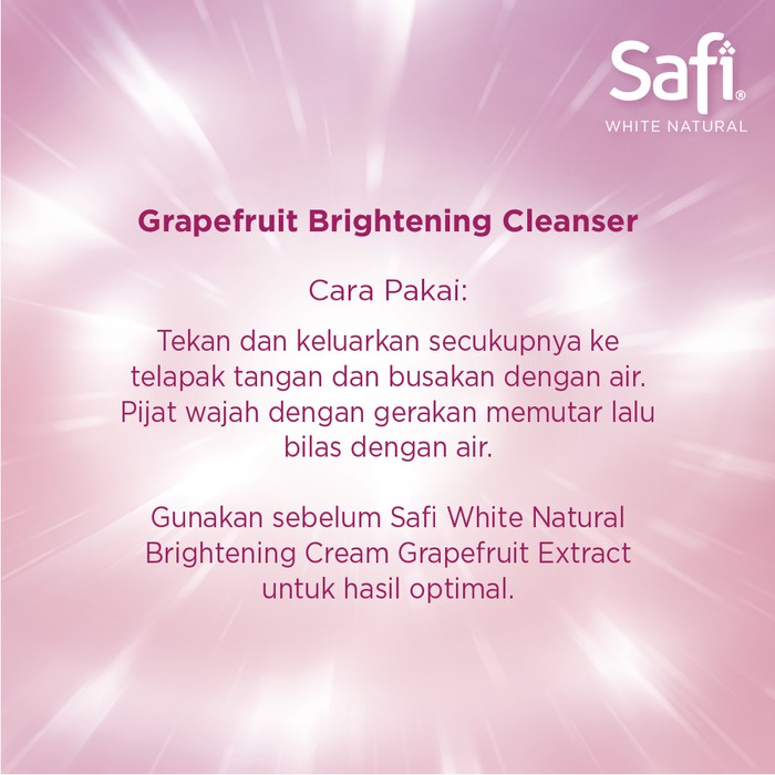 SAFI WHITE NATURAL BRIGHTENING CLEANSER GRAPEFRUIT - 100GR
