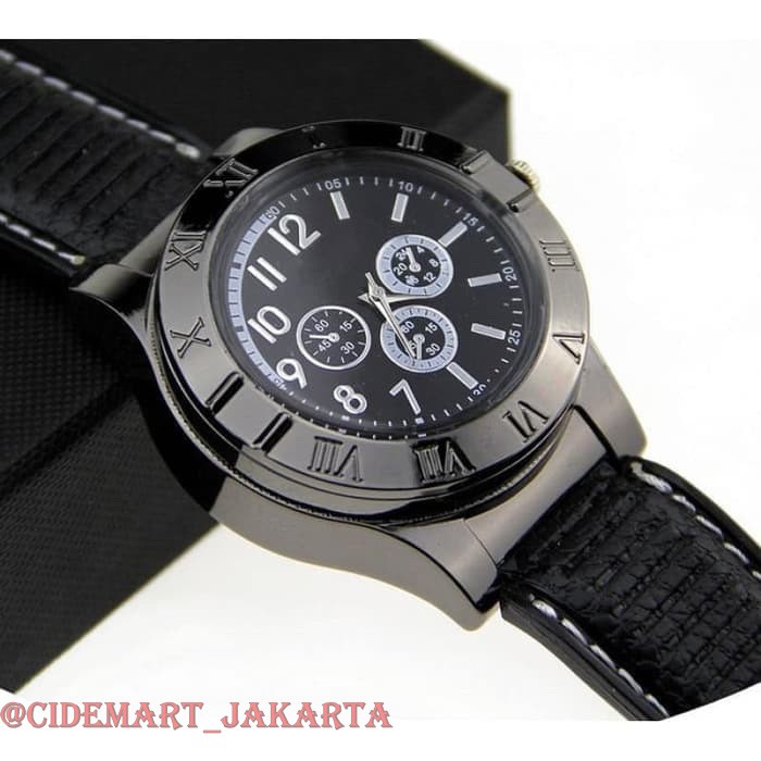 [ORIGINAL] JAM TANGAN KOREK ELEKTRIK THE LIGHTER WATCH PREMIUM WITH SPECIAL BOX