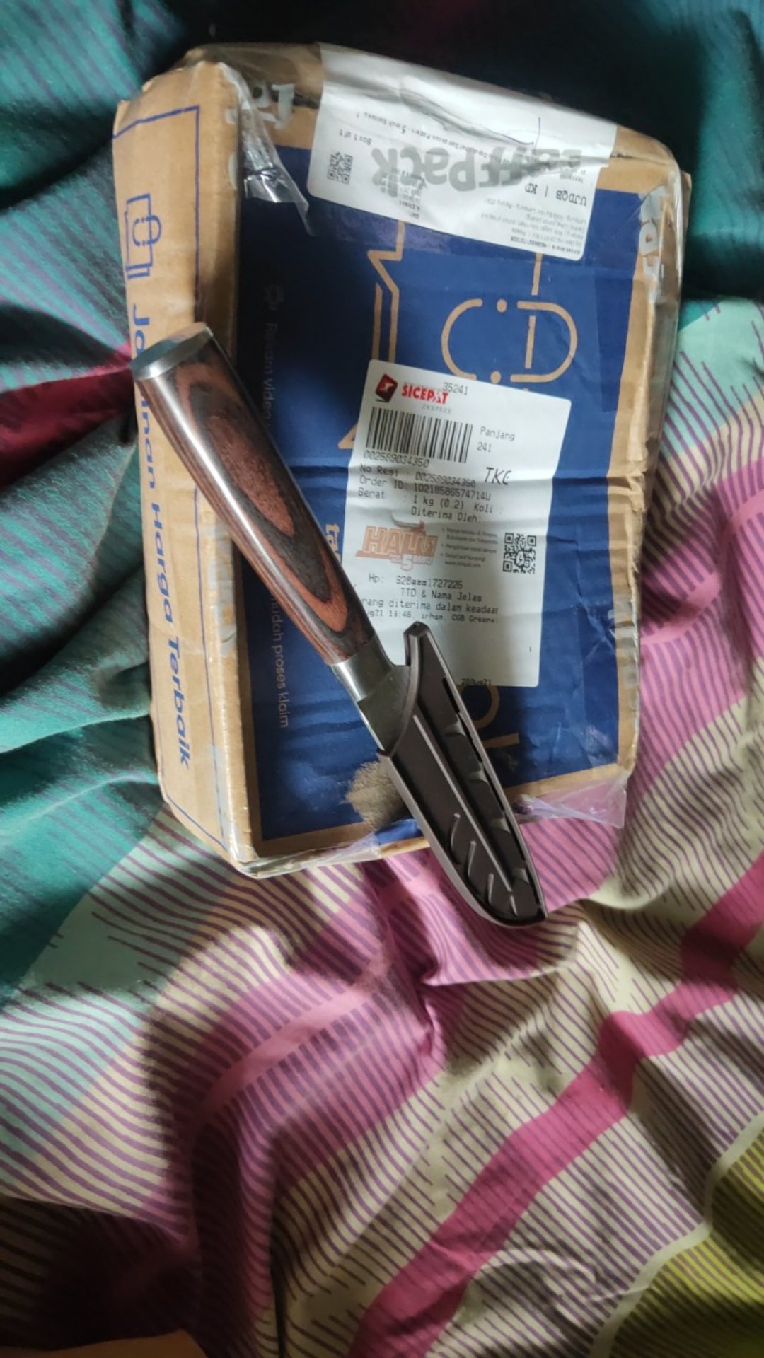 Pisau Dapur Chef Damascus Pattern Knife