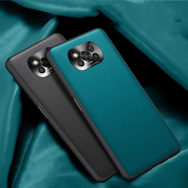 POCO X3 GT / POCO X3 PRO / X3 NFC SOFT CASE LEATHER LUXURY METAL CAMERA PROTECT