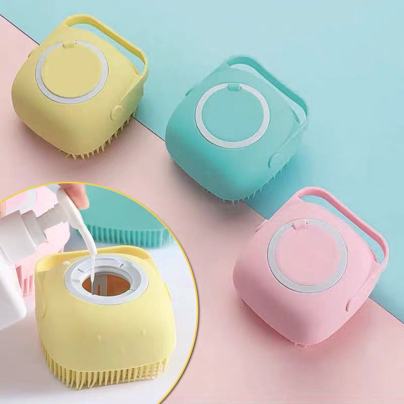 Sikat Mandi Silicon Sikat Badan Sikat Mandi Baby Sikat Mandi Anak Kecil Spons Badan Silicone Tabung Sabun Import Shower Brush