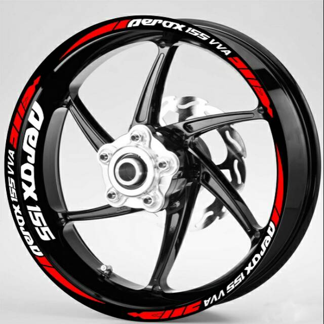 Stiker Velg Motor Yamaha Aerox 155 Vva Ukiran Velg 14 Inch