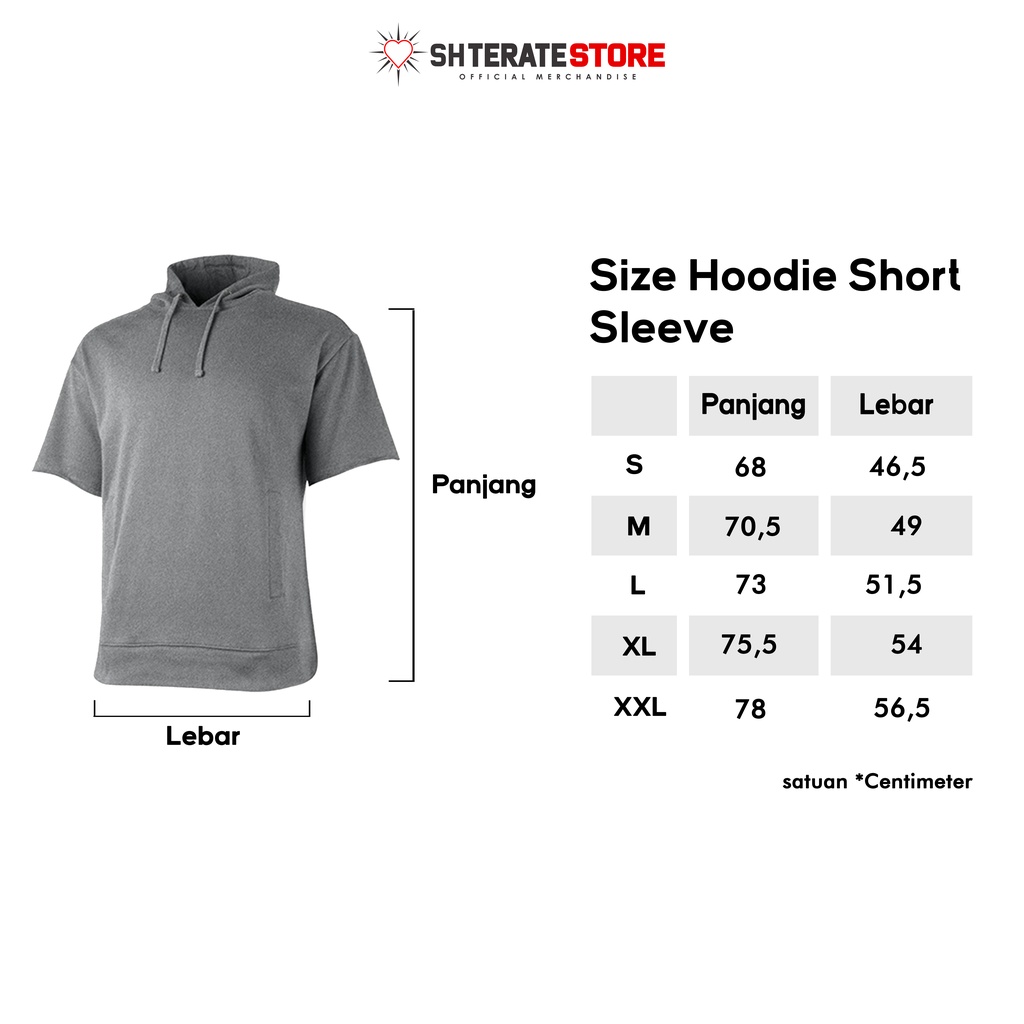 Hoodie Short SHT Grey In Black