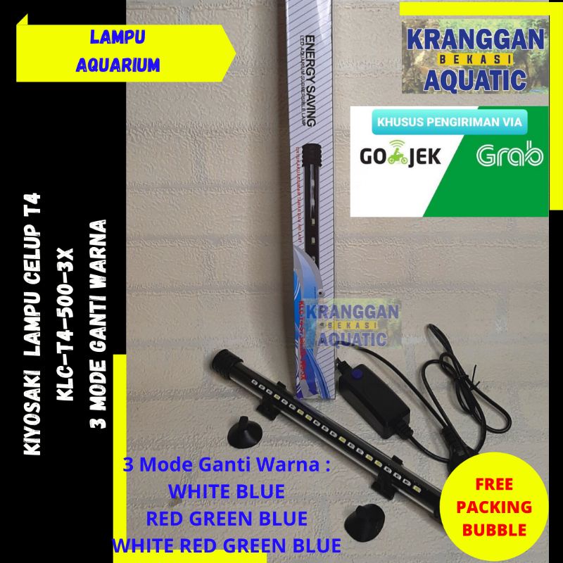 Kiyosaki Lampu Aquarium Celup KLC-T4-500-3X 4 Mode Warna Lampu