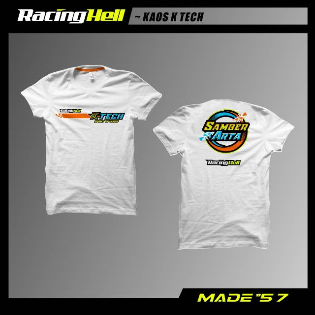 Kaos racing hell putih