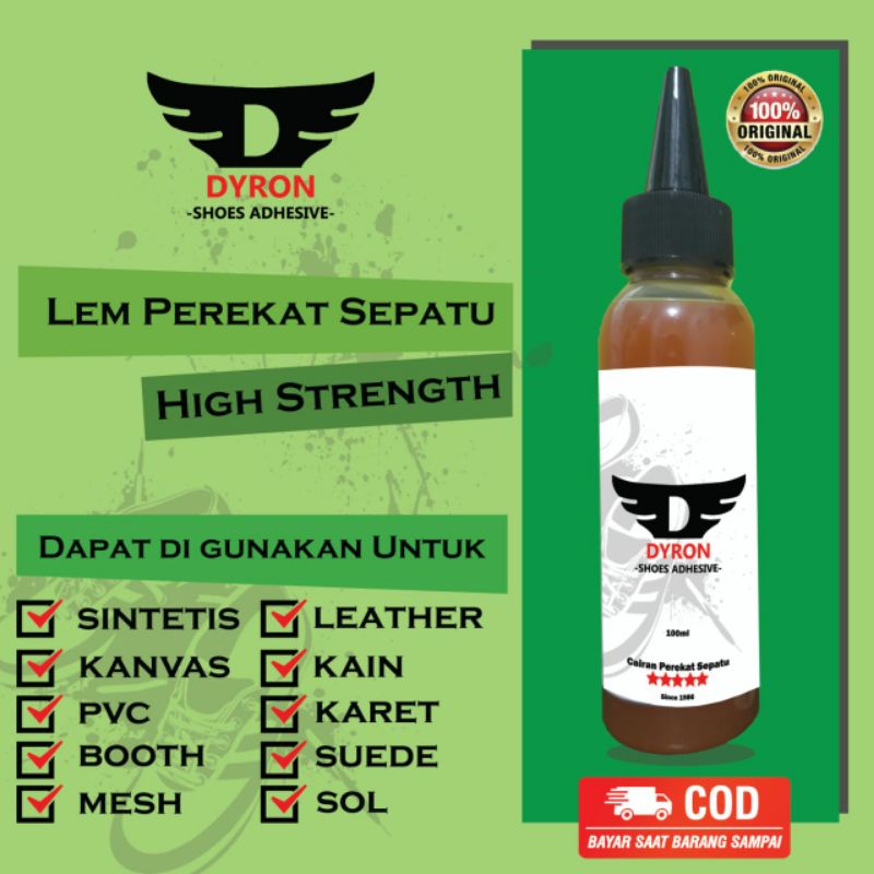 LEM SEPATU ORIGINAL SUPER KUAT [ HIGH STRENGTH] DYRON 100ml MIDSOLE-OUTSOLE-Etc