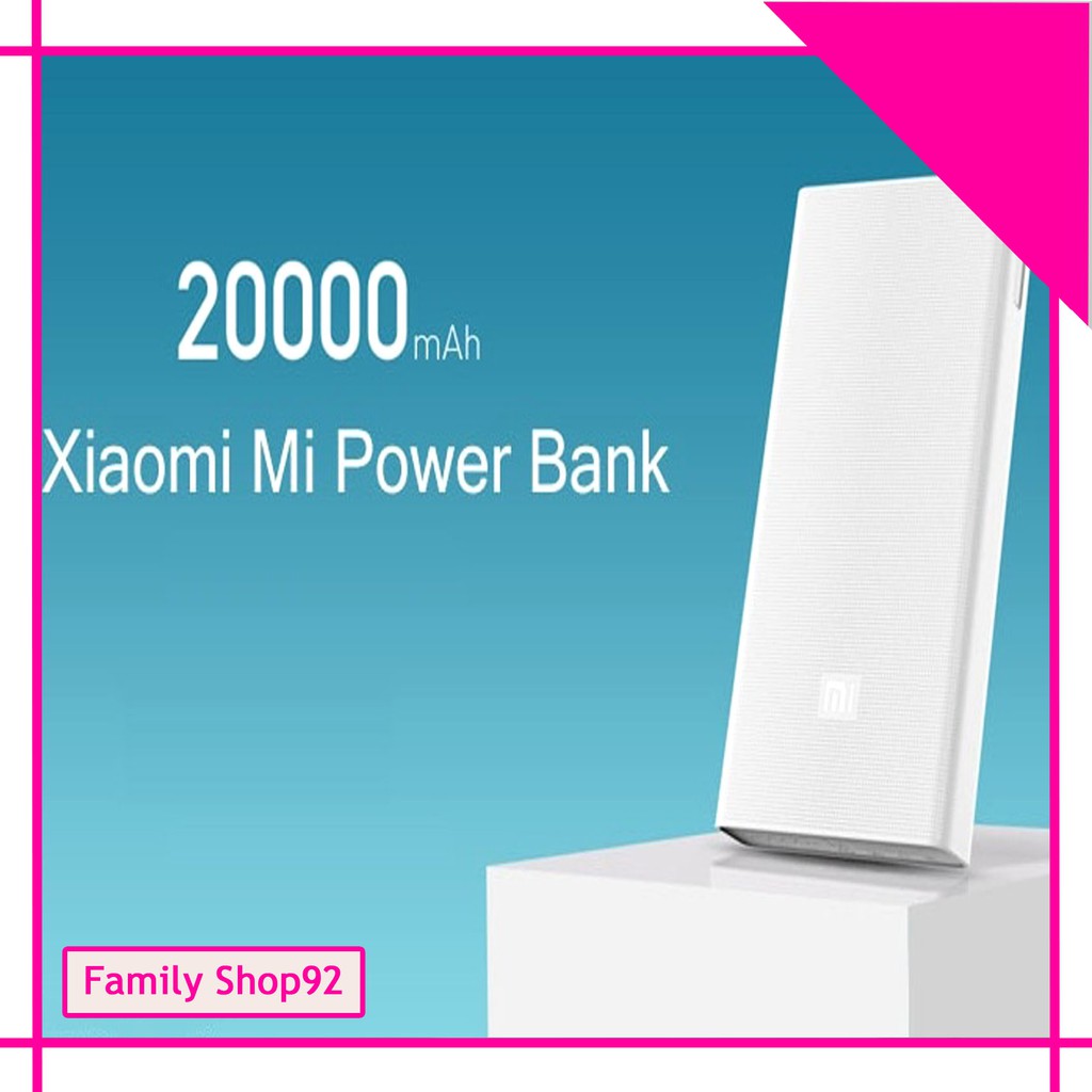 FS  Power Bank Xiaomi MI Power Bank 20000mAh Powerbank Xiaomi Powerbank Robot Powerbank Original