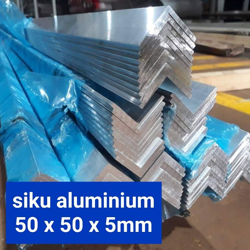 Siku Aluminium 50 x 50 x 5mm / siku alumunium harga per 10cm