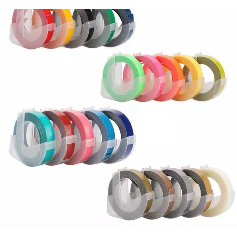 

REFILL TAPE UNTUK ALl LABEL MAKER EMBOSS MERK CIDY, LEBAR 9mm