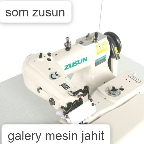 Mesin Jahit Som/Sum Lipat Celana Formal/blindhem stitch sewing merk zusun type cm101  set komplit meja kaki dinamo cervo