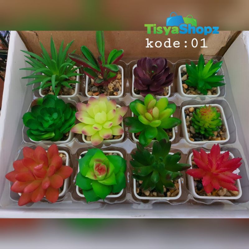 [ 1 POT ] Mini Kaktus Latex + POT / Kaktus Plastik / Kaktus Artificial Tanaman Hias