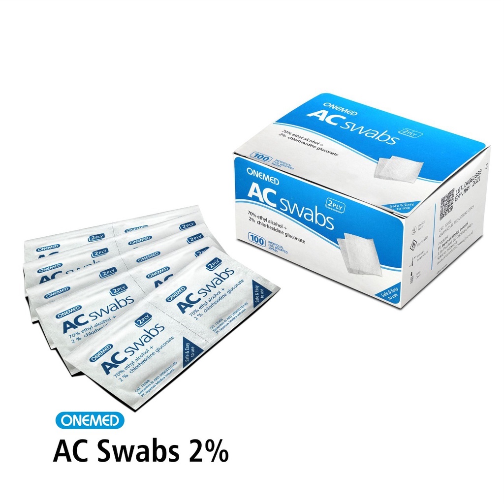 AC Swabs Swab 2% Alkohol Swab OneMed Box 100pcs