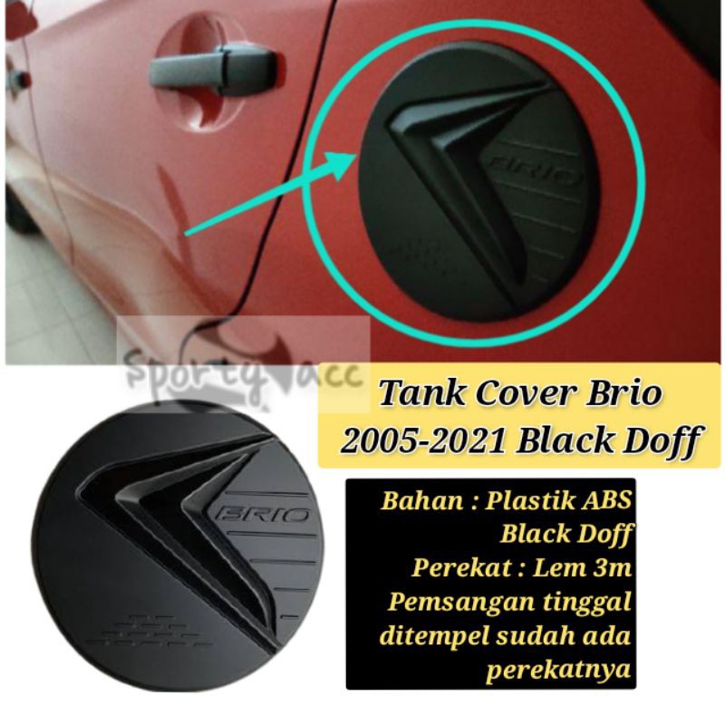 Tank cover allnew Brio 2005-2022 black doff