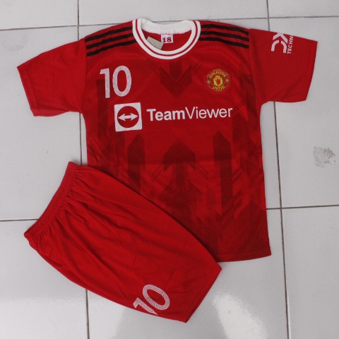 baju bola anak setelan baju bola anak united size 1-13thn