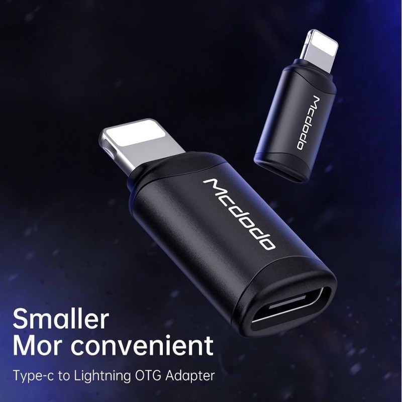 Mcdodo Converter TYPE C to LIGHTNING Iphone Konektor Adapter OTG OT-7680