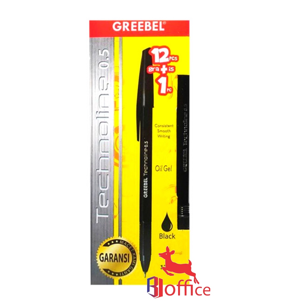 

PULPEN GREEBEL TECHNOLINE 0.5 PEN GREEBEL 1 PACK 12+1 PCS / Murah