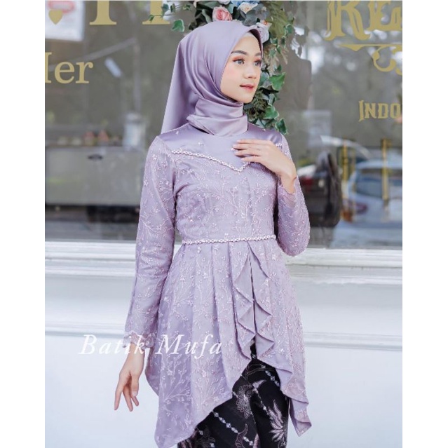 Set Kebaya Couple Laffeya Mauve, Brown, Rose, Grey | KEBAYA BROKAT TERBARU KEBAYA MODERN KEBAYA WISUDA KEBAYA LAMARAN KEBAYA TUNANGAN