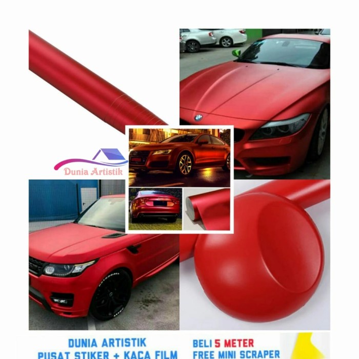 PS✨ Jual stiker Merah doff// wrapping mobil dan motor //stiker premium