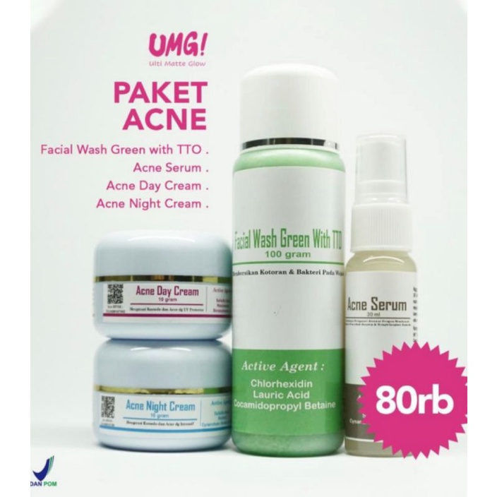 (bpom)PAKET PERAWATAN WAJAH MURAH UMG"ULTI MATE GLOW"|WHITENING|ACNE|MAXCLING