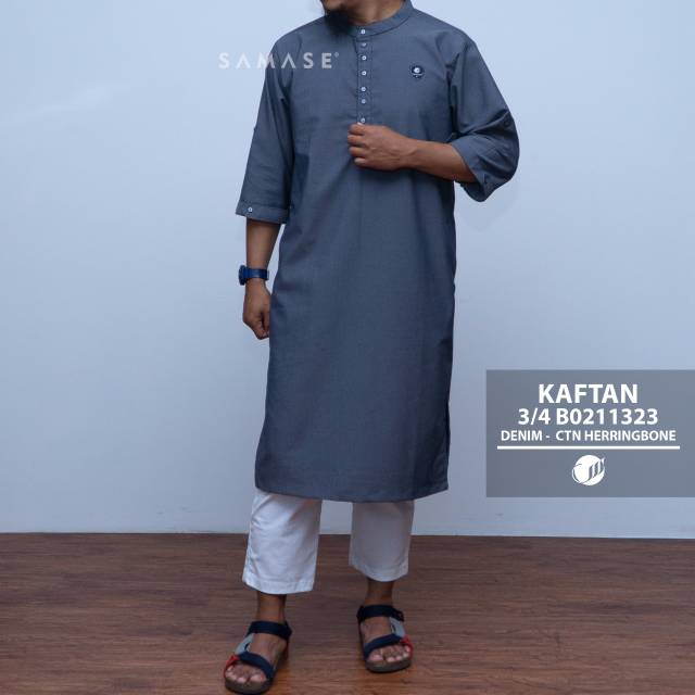  Kaftan Samase Baju Muslim Pria Denim Shopee Indonesia